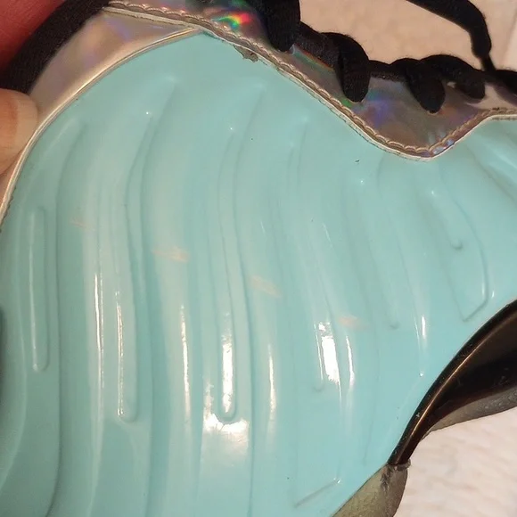 Kids Nike Little Posite One Teal Sneaker shoes - Picture 5 of 6